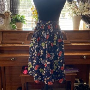 Pinup Couture flowers spiderwebs Jenny skirt 3X